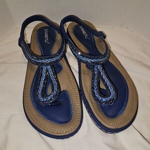 Saimeitu Womens Sandals Ankle Strap Thong US 10. #1